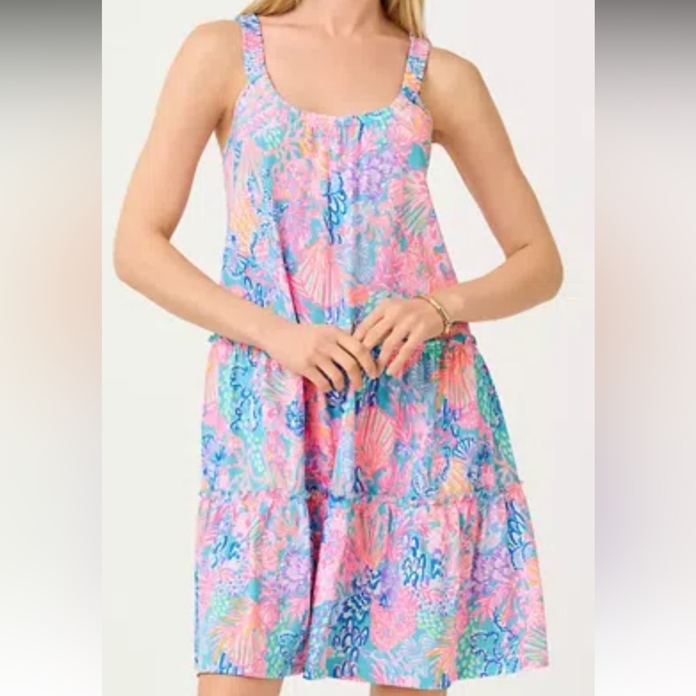 NWT Lilly Pulitzer Sz XL Loro Swing Dress Multi Splendor In The Sand